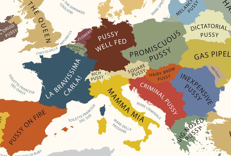 mapa de europa para colorear. La Europa Berlusconiana: